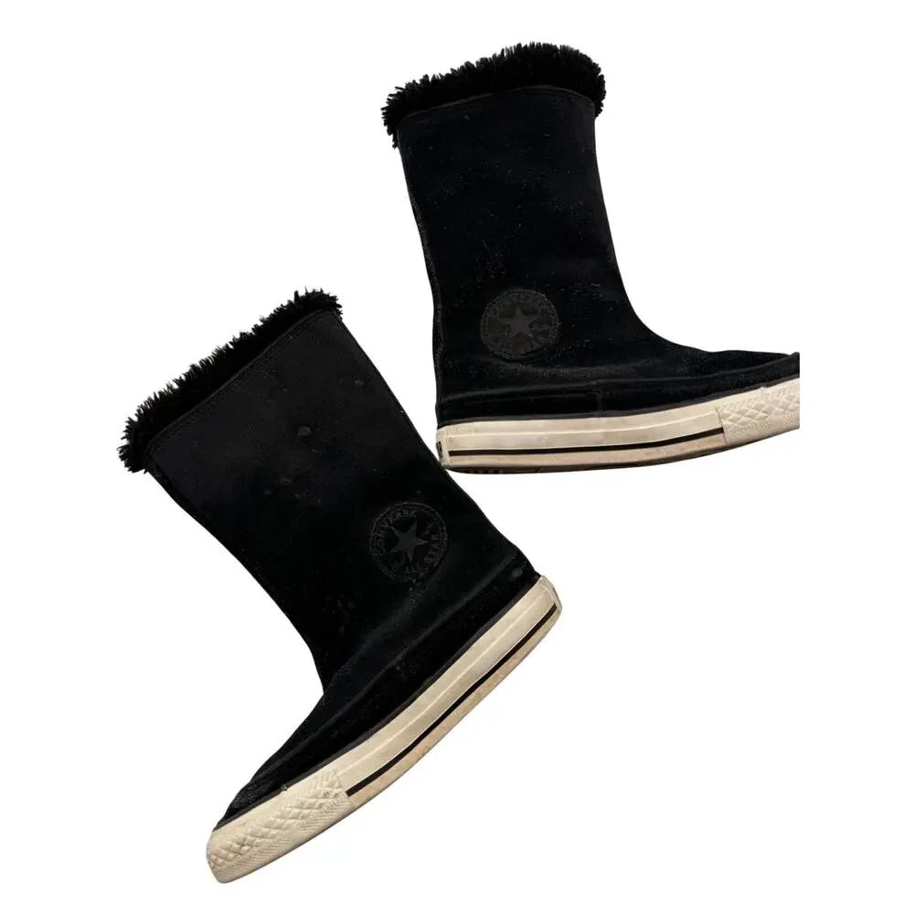 Converse Kids Black All Star CT Beverly Sneaker Boots Girls 11